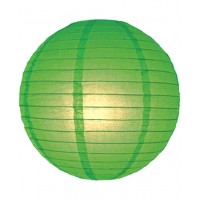 12" Paper Lanterns Green Regular Wire